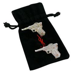 Yves Saint Laurent YSL Vintage Pair of Gun Brooches 11
