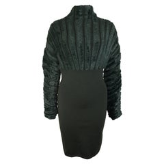 Alaia - Robe en chenille verte