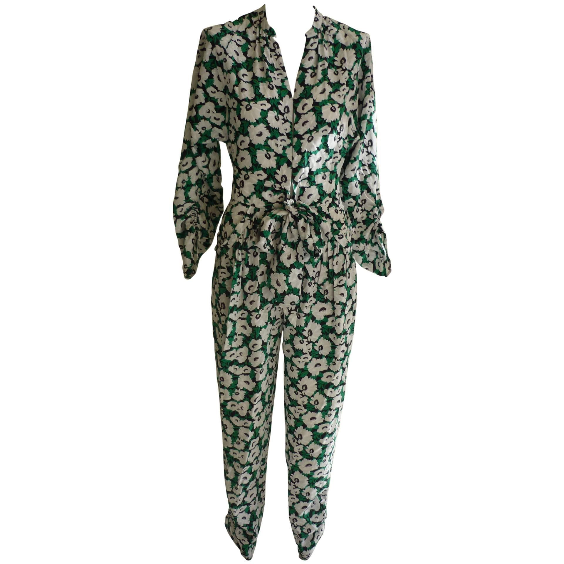 2016 Stella McCartney Silk Floral Print Jumpsuit NWT 38 (ITL)