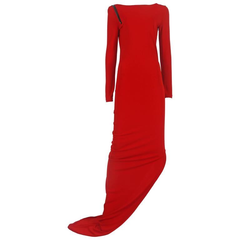 Jean Paul Gaultier red convertible zip dress, circa 2011 For Sale at 1stdibs