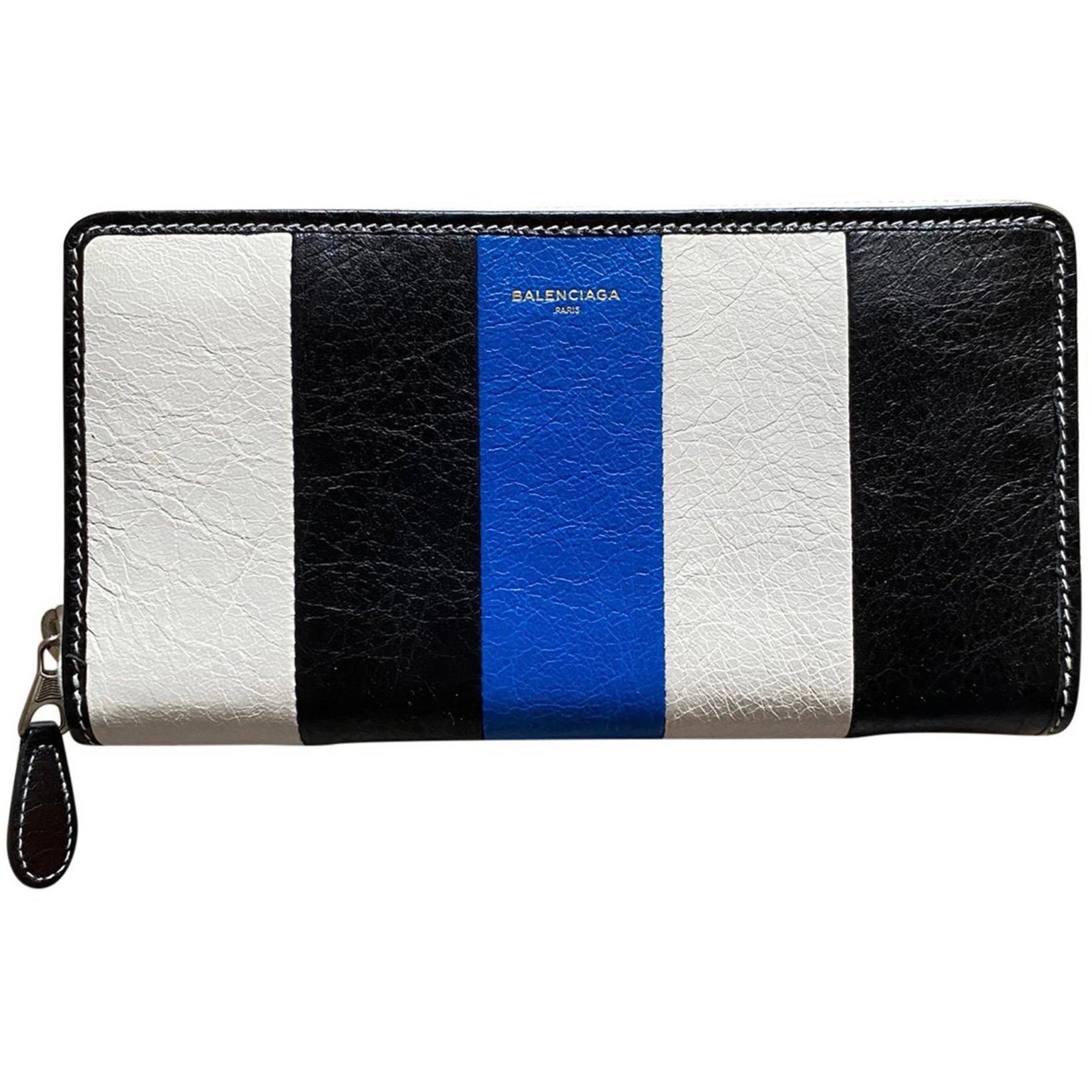 Balenciaga Fall 2016 blue stripes wallet  For Sale