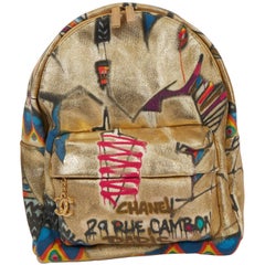 Chanel Graffiti Canvas Backpack - For Sale on 1stDibs