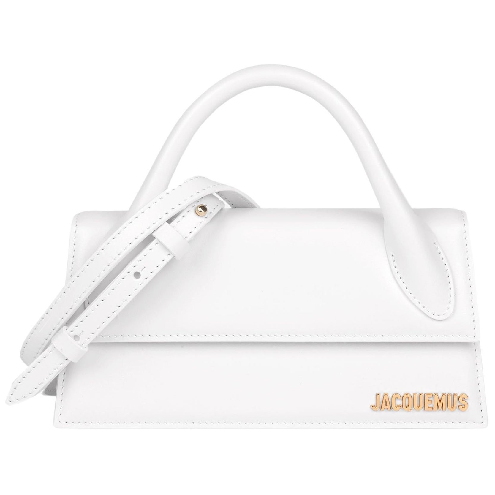 Jacquemus White Smooth Calfskin Leather Le Chiquito Long For Sale at 1stDibs