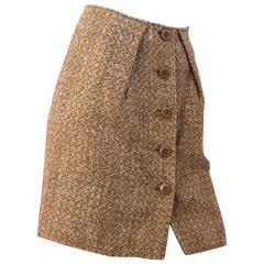 80s Valentino Boutique Wool Tweed Skirt