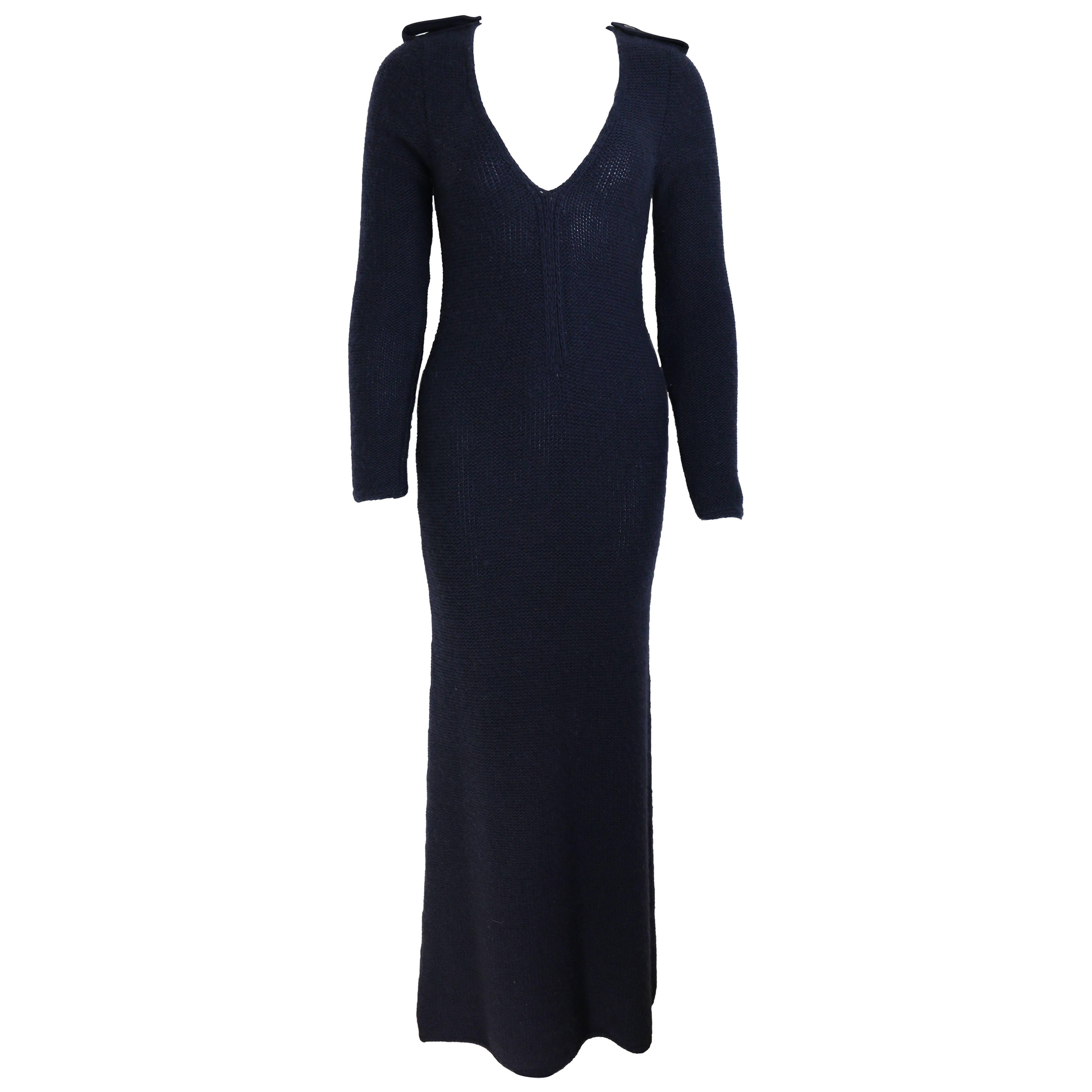Tom Ford For Gucci Navy Maxi Dress For Sale