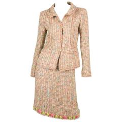 Chanel Suit 2-pcs Jacket & Skirt - beige/blue/pink/green 5