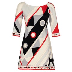 Vintage Pucci Wool Geometric Print Mini Dress