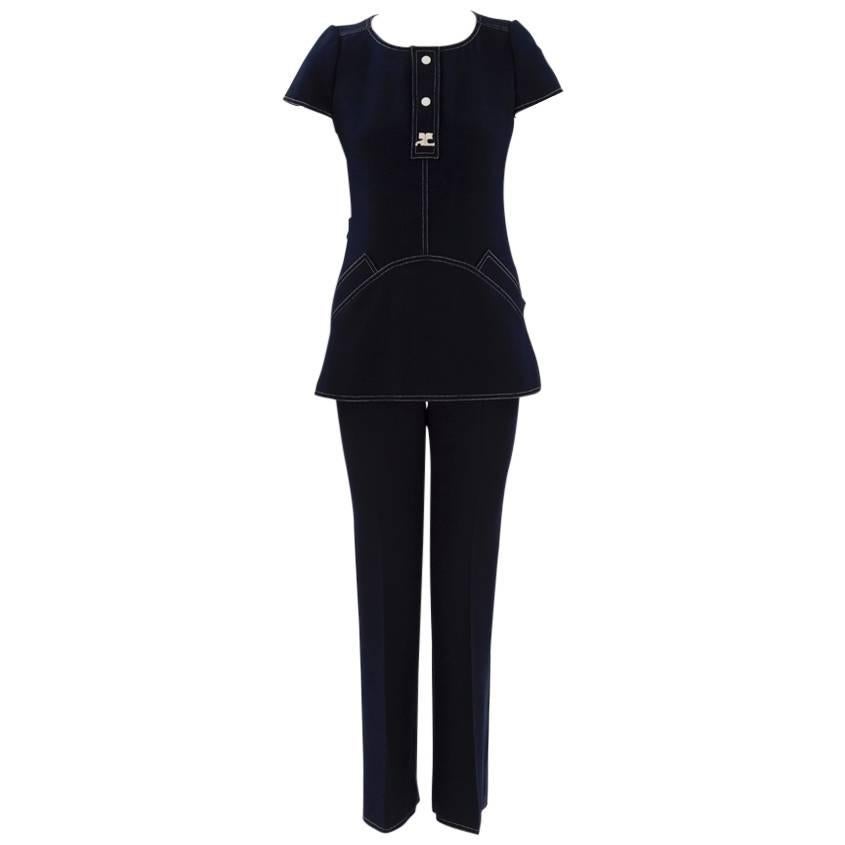 Numbered Courreges Couture Trousers Suit