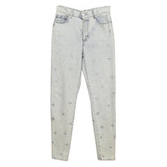 Chanel Jeans Denim Light Blue Skinny Leg CC Silver High Rise Sz 36 2021 NWT