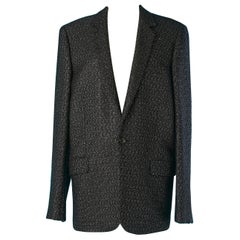 Black wool and silver lurex single breasted blazer Dior Homme by Hedi Slimane 