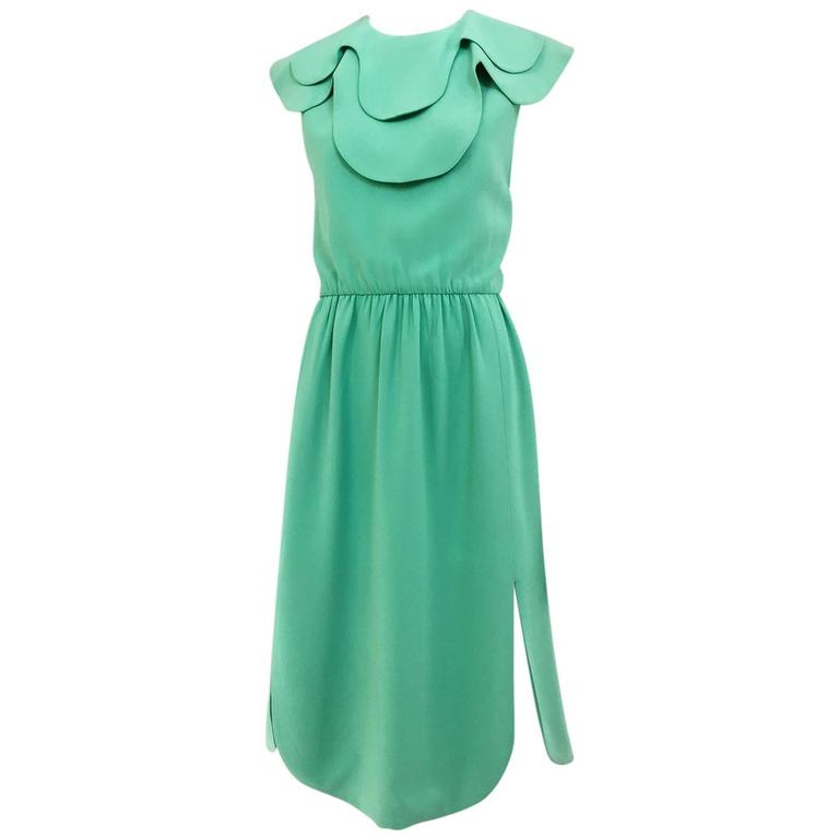Donald Brooks Seafoam Green Silk Dress, 1960s Donald Brooks Seafoam Green Silk Dress, 1960s