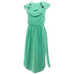 Donald Brooks Seafoam Green Silk Dress, 1960s 
