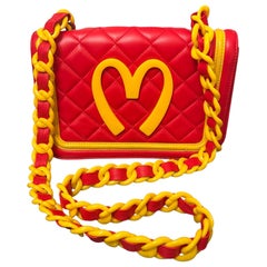 F/W 2014 Moschino McDonalds Runway Fast Food Leather Crossbody Bag