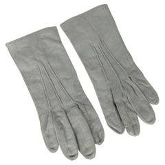 Vintage Mens Dove Gray Suede Dress Gloves