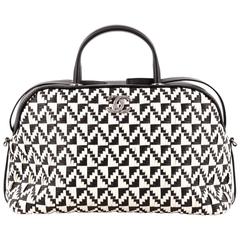 Chanel Convertible Chain Bowler Bag Woven Calfskin Large