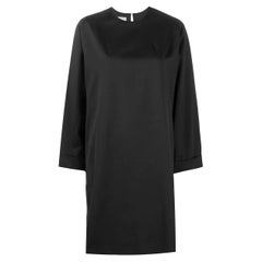 1990s Dries Van Noten Vintage Dark Grey Long Sleeves Dress