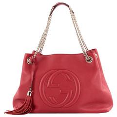 Gucci Soho Shoulder Bag Chain Strap Leather Medium