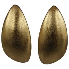 Monies Jewelry Gold Foil Clip Earrings
