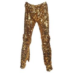 Vivienne Westwood gold sequinned evening pants, circa 2011 4