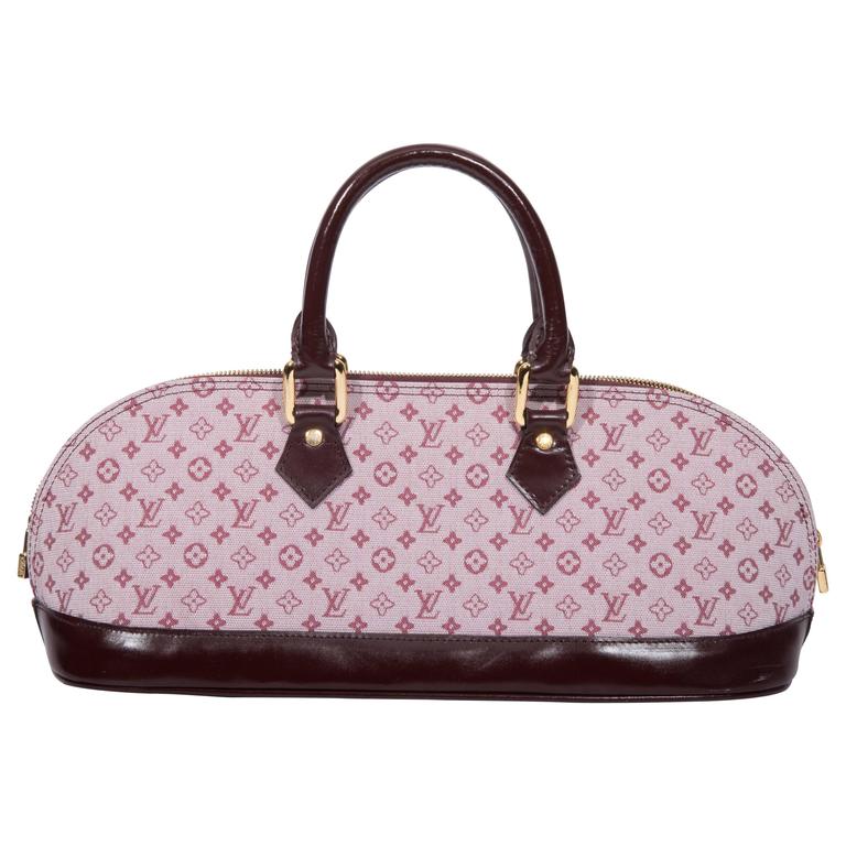 louis vuitton mini lin long top handle handbag at 1stdibs