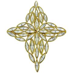 Yves Saint Laurent YSL Vintage Jewelled Star Brooch Pendant 4