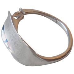 Avant Garde Modernist Free Form Organic Sterling Silver Bracelet
