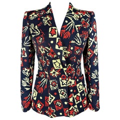 Jacket by Christian Lacroix in printed silk Faille Circa 2000