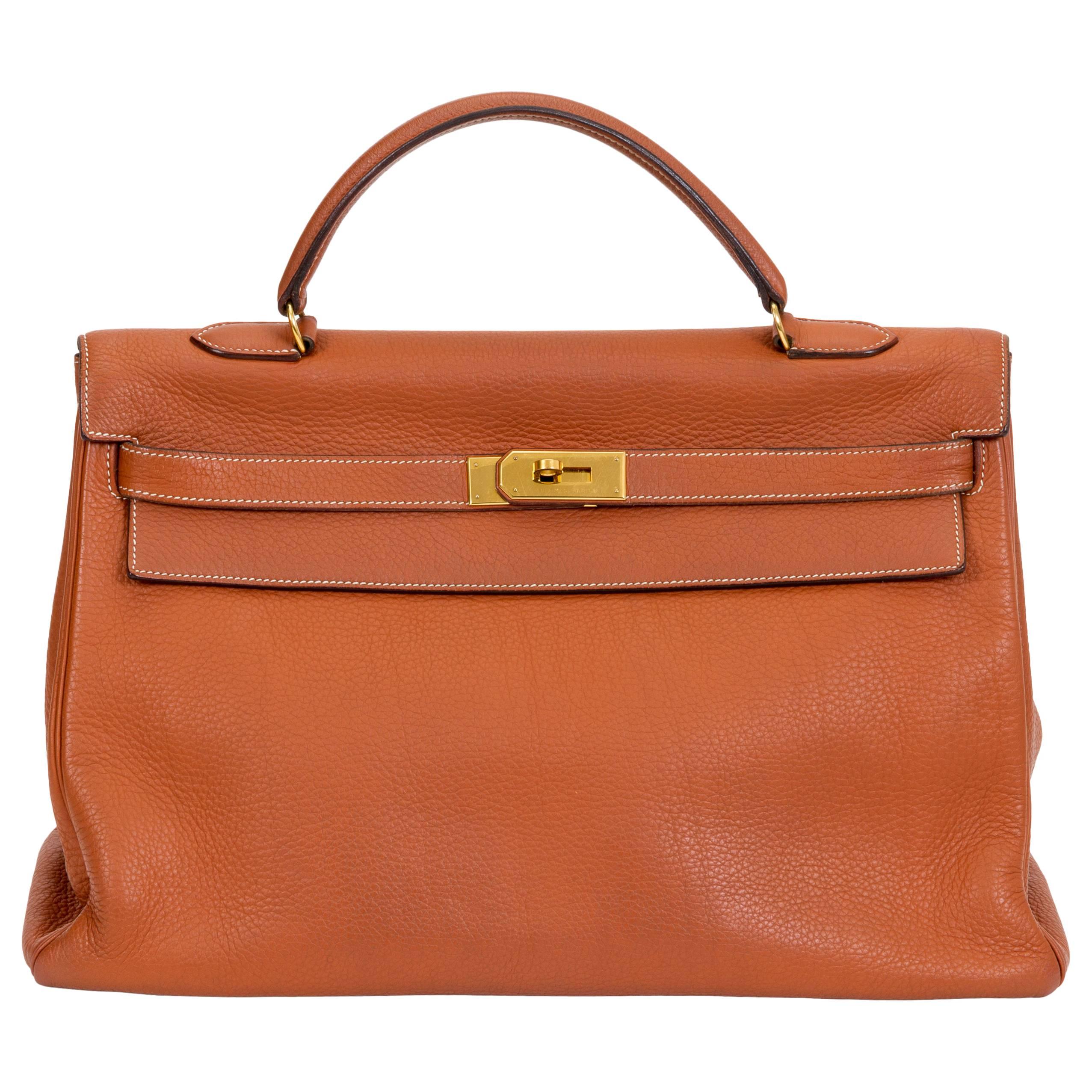 Hermès Kelly 40cm Etrusque Clemence Bag