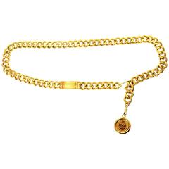 10/25 Chanel Vintage Goldtone Chain-Link Belt Sz S