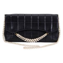 Chanel Black Evening Bag With Pearls