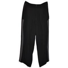 Retro Issey Miyake Men's "Double Stripe" Black with Gray Trousers