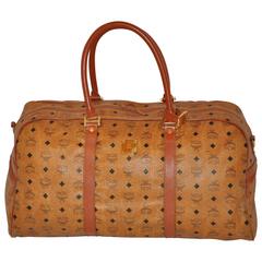 MCM Large Signature Zipper Top Travel Tote 10