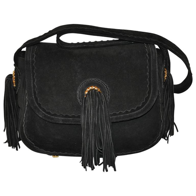 suede tassel bag