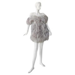 Alexander McQueen Runway Ostrich Feather Mini Dress