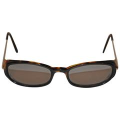 Cartier Tortoise Shell Accented with Silver Hardware Sunglasses