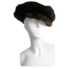 1950s Sheared Beaver Newsboy Cap