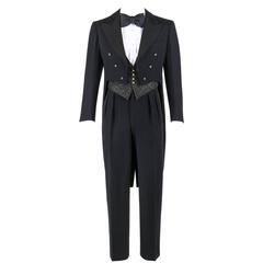 MORITZ & WINTER c.1932 3 Piece Formal Tailcoat Wool Silk Evening Suit Tuxedo 9
