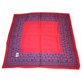 Sciarpa in Crepe di Chine Multi Fucsia, Viola, Nero e Crema di Yves Saint Laurent