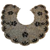 Mary McFadden Detailed Hand-Done Bugle Beads with Sequined Silk Collar