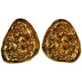 Orecchini a clip in oro dorato Yves Saint Laurent