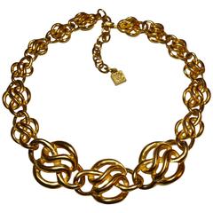 Vintage Karl Lagerfeld Gilded Gold Tone Vermeil Finished Necklace