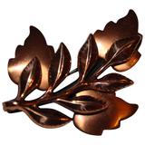 Broche Renoir « Multi Leaves » en cuivre doré
