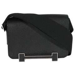 Hermes Black Chevre Mysore Geta Bag