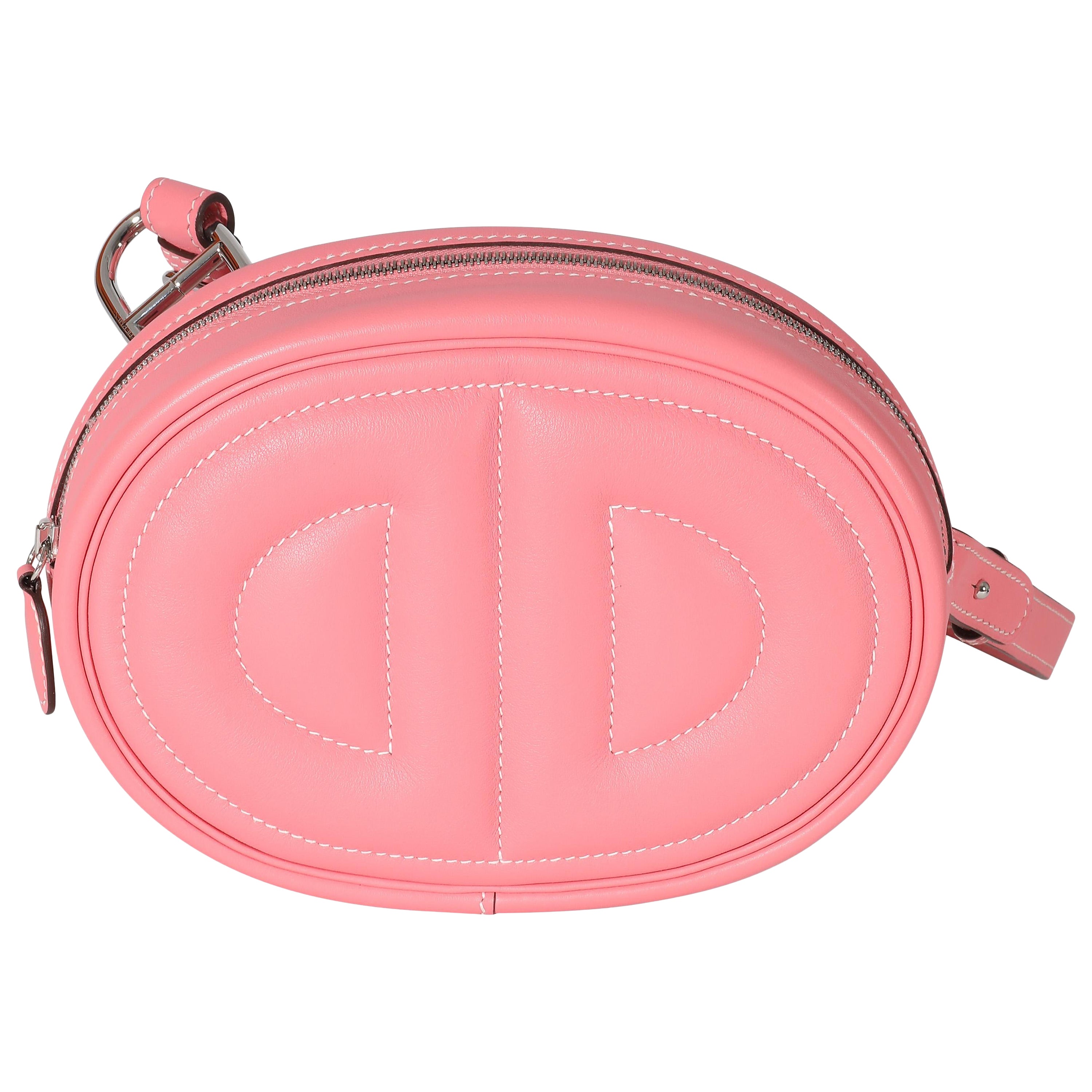 Hermes Rose D'Ete Verso Swift In-The-Loop Belt Bag For Sale