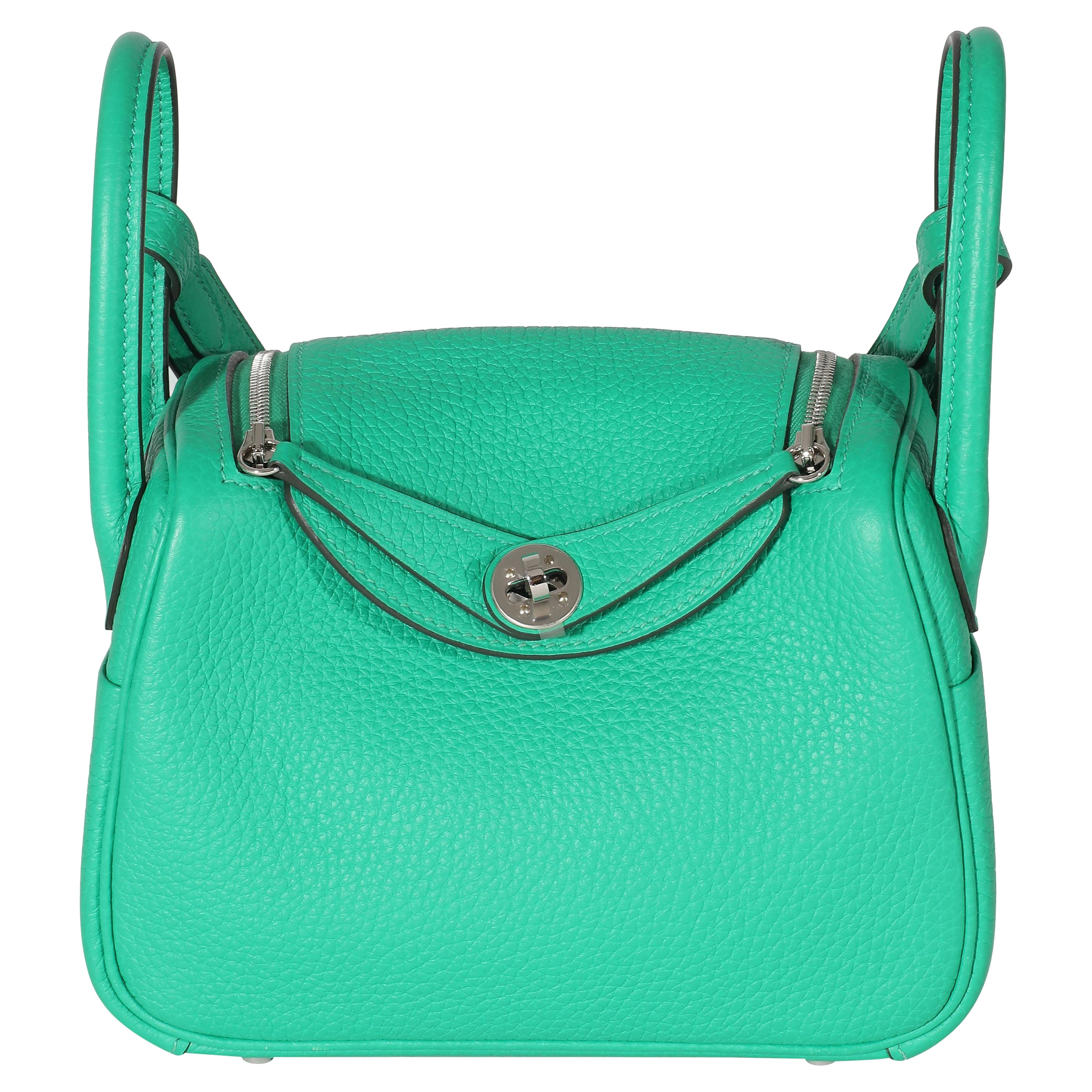 Hermes Clemence Methane Mini Lindy 20 PHW For Sale