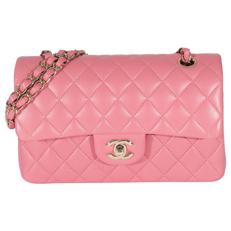 Chanel Lambskin Small Double Flap Pink - Luxury In Reach