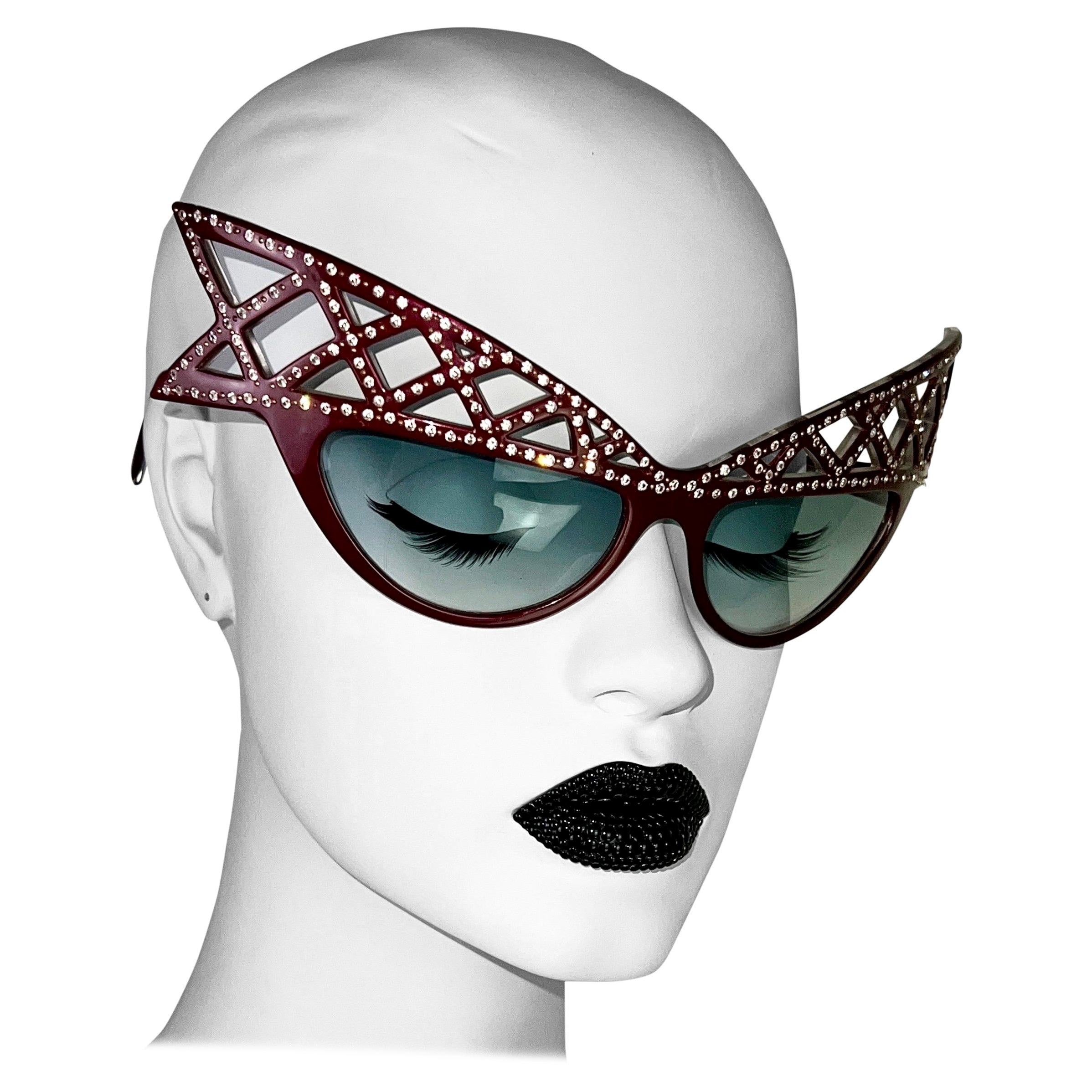 Alain Mikli 1981 Bedazzled “WINGS” Sunglasses For Sale