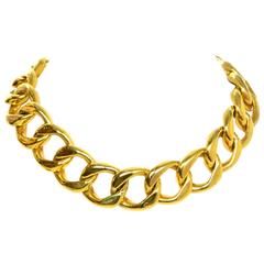 Chanel Vintage Gold-tone Chain-Link Necklace