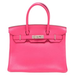 Hermes Birkin 30 Taurillon Clemence Rose