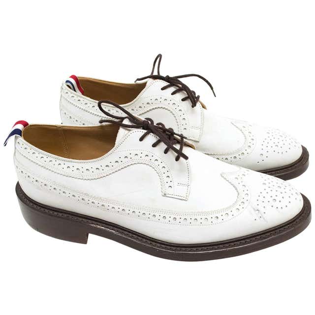 Thom Browne White Brogues With Brown Soles at 1stdibs